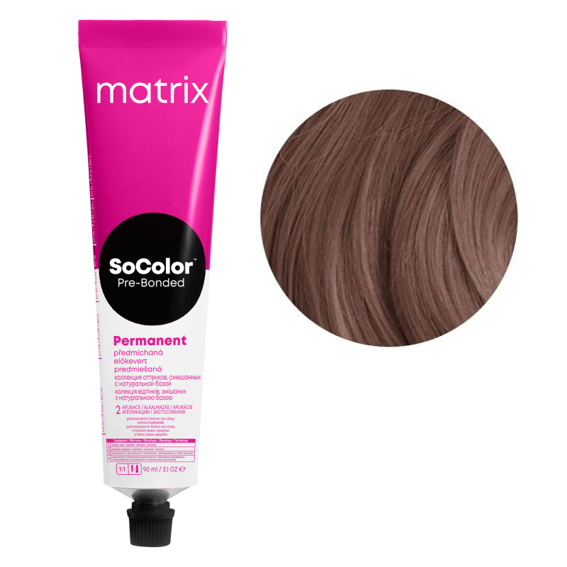 фото Перманентная краска matrix socolor 6mm тёмный блондин мокка, 90 мл nobrand