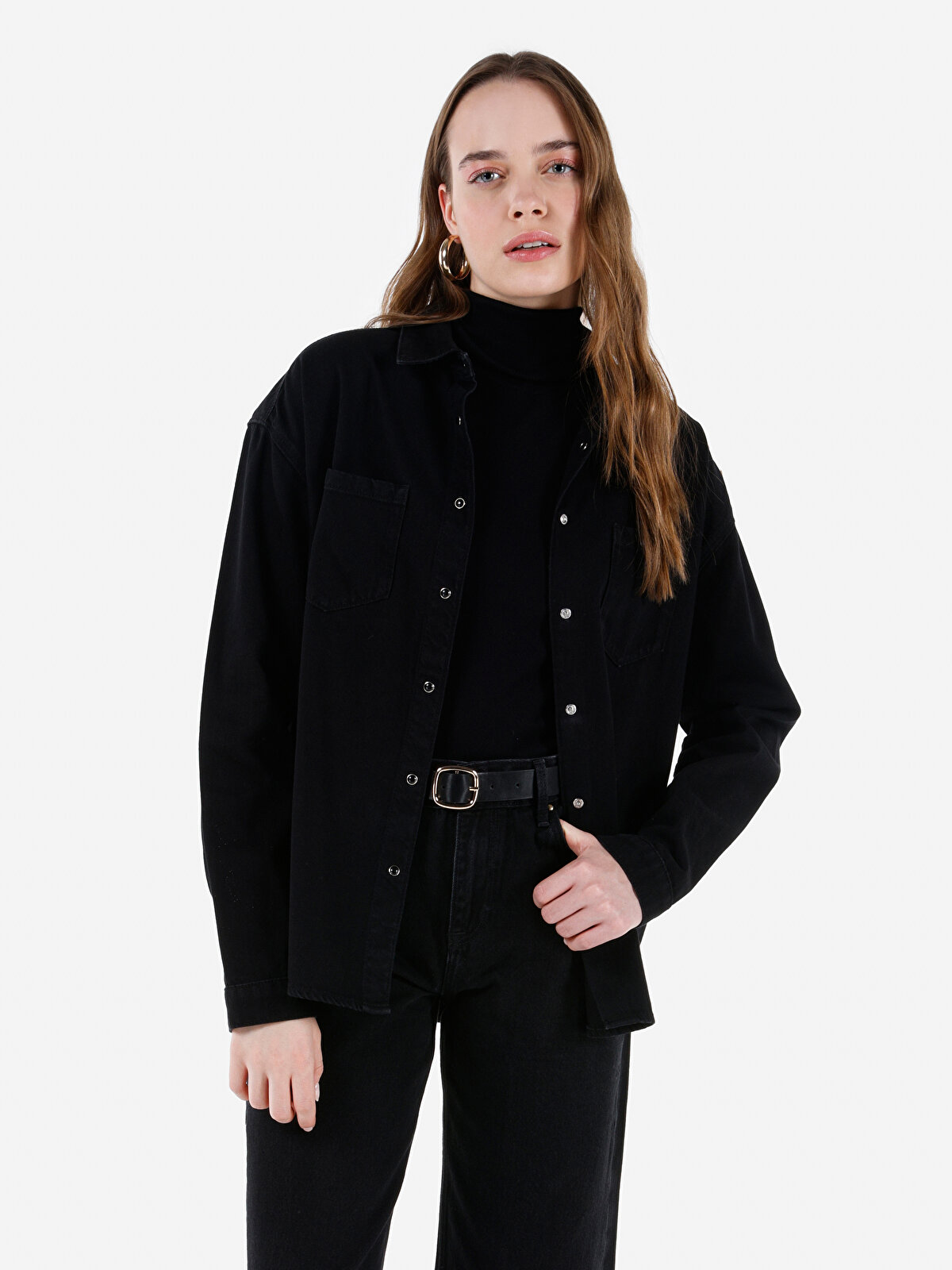 

Рубашка женская Colin's CL1067256 черная XS, Черный, CL1067256