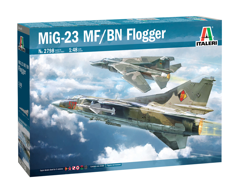 

Сборная модель Italeri 1/48 Самолет Mig-23 MF/BN Flogger 2798