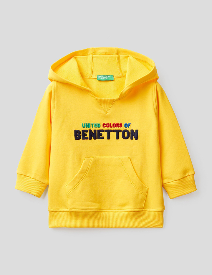 фото Толстовка для мальчиков benetton цв. желтый р.98 united colors of benetton