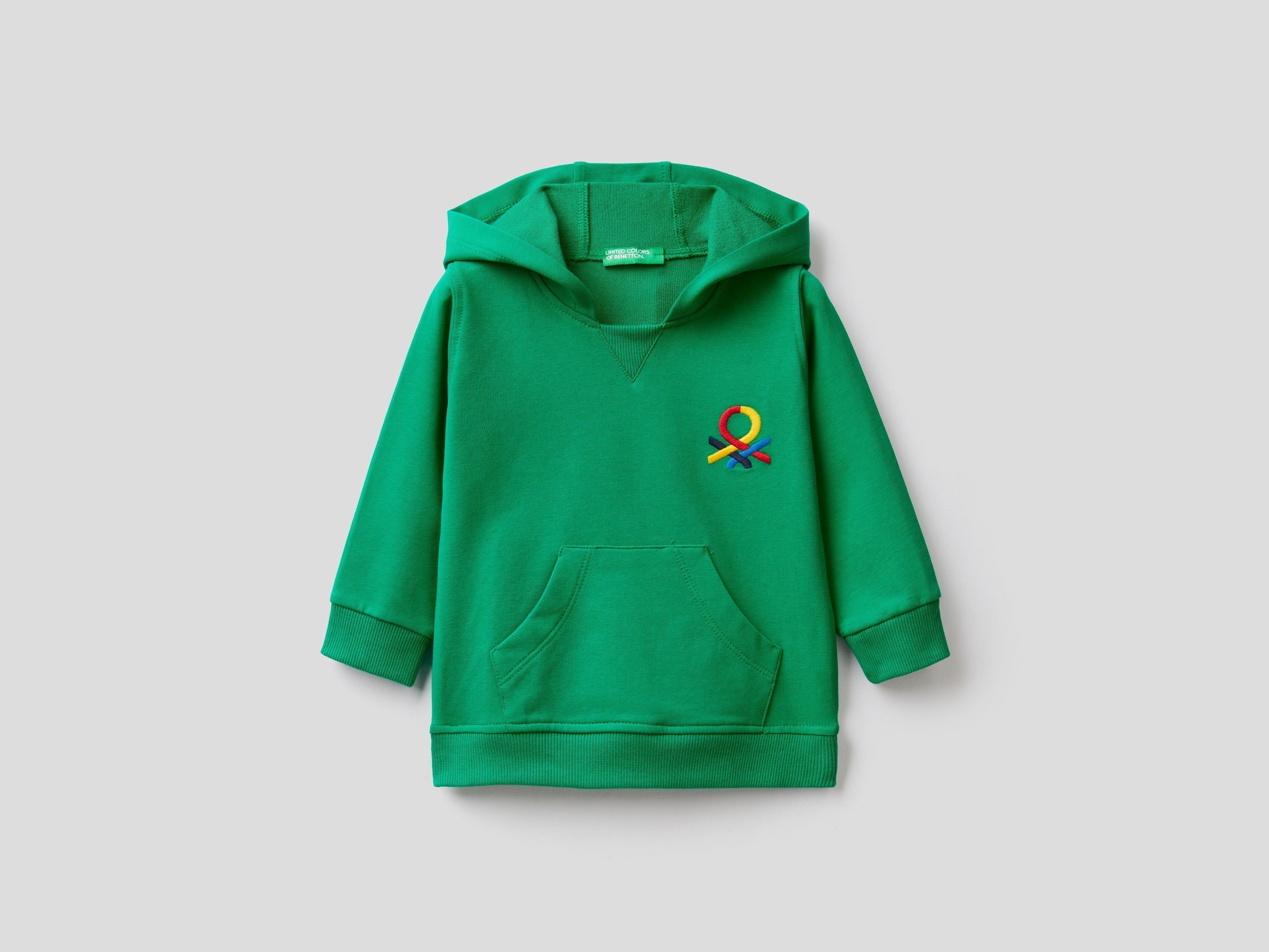 фото Толстовка для мальчиков benetton цв. зеленый р.86 united colors of benetton