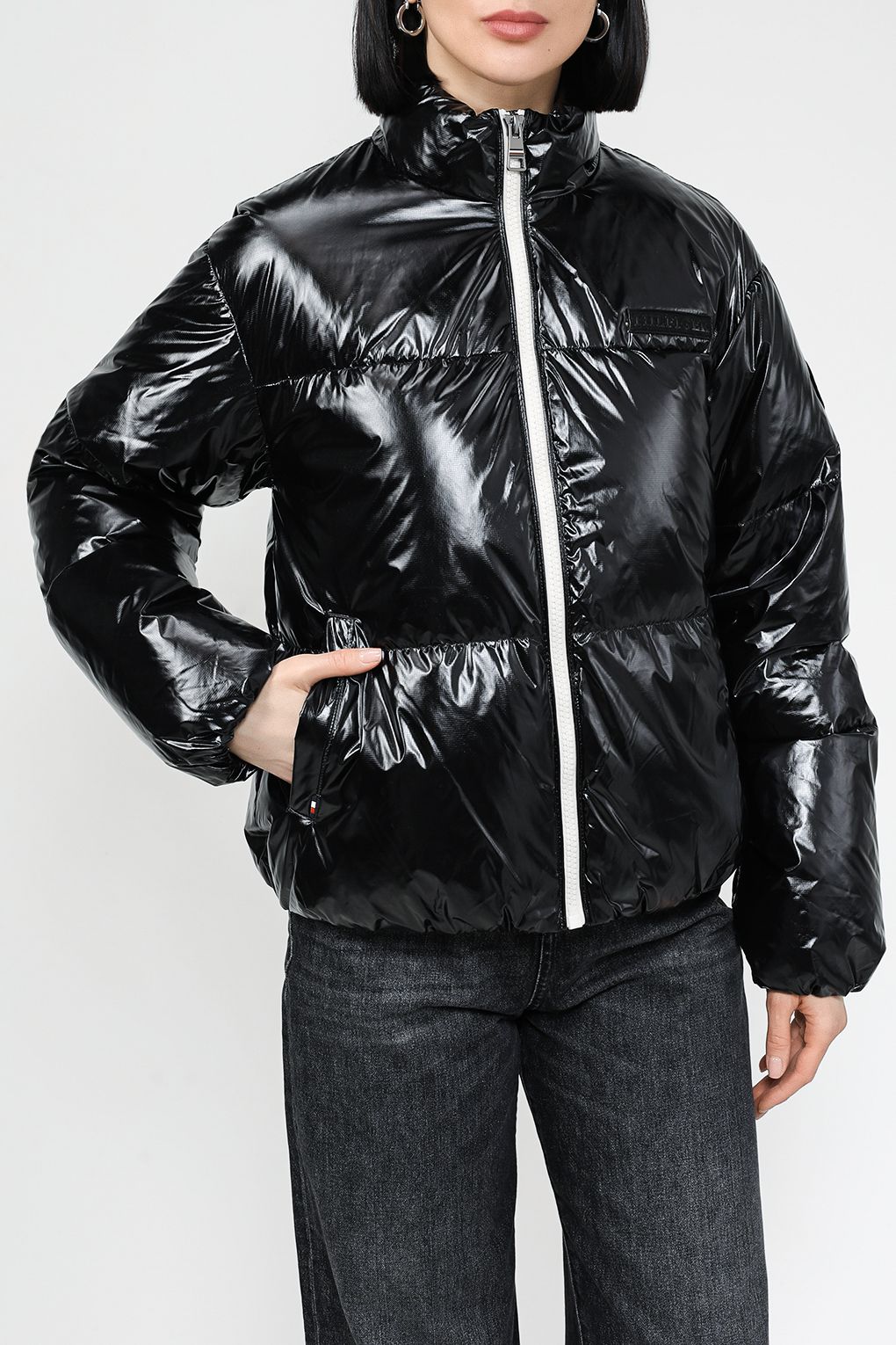 

Куртка женская Tommy Hilfiger WW0WW41658 черная S, Черный, WW0WW41658