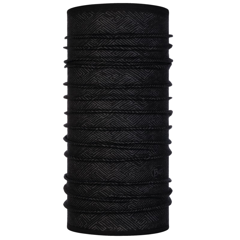 фото Тонкий шерстяной шарф-труба buff wool lightweight tolui black