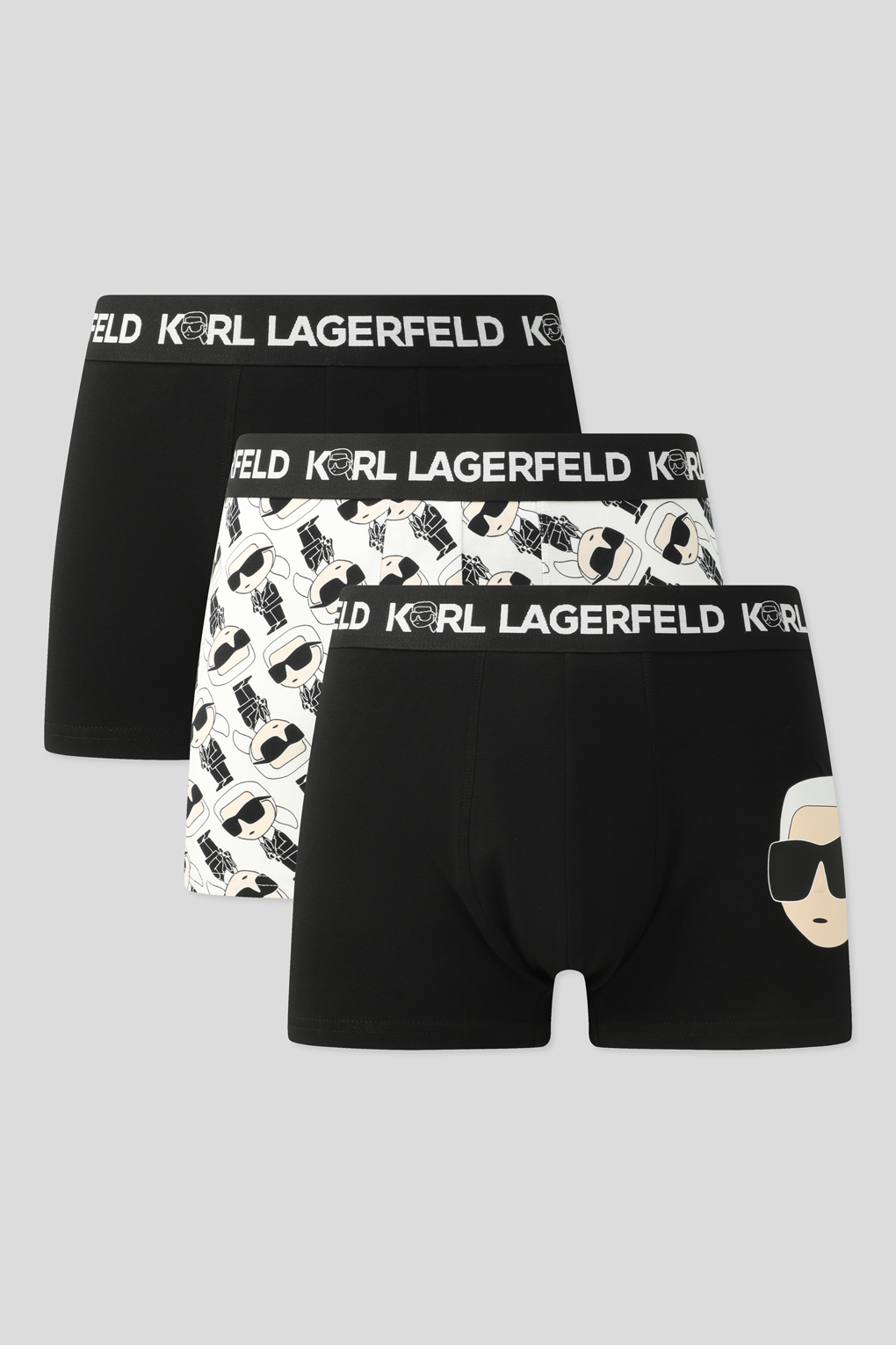 Комплект трусов мужских Karl Lagerfeld 236M2100 черный; белый L