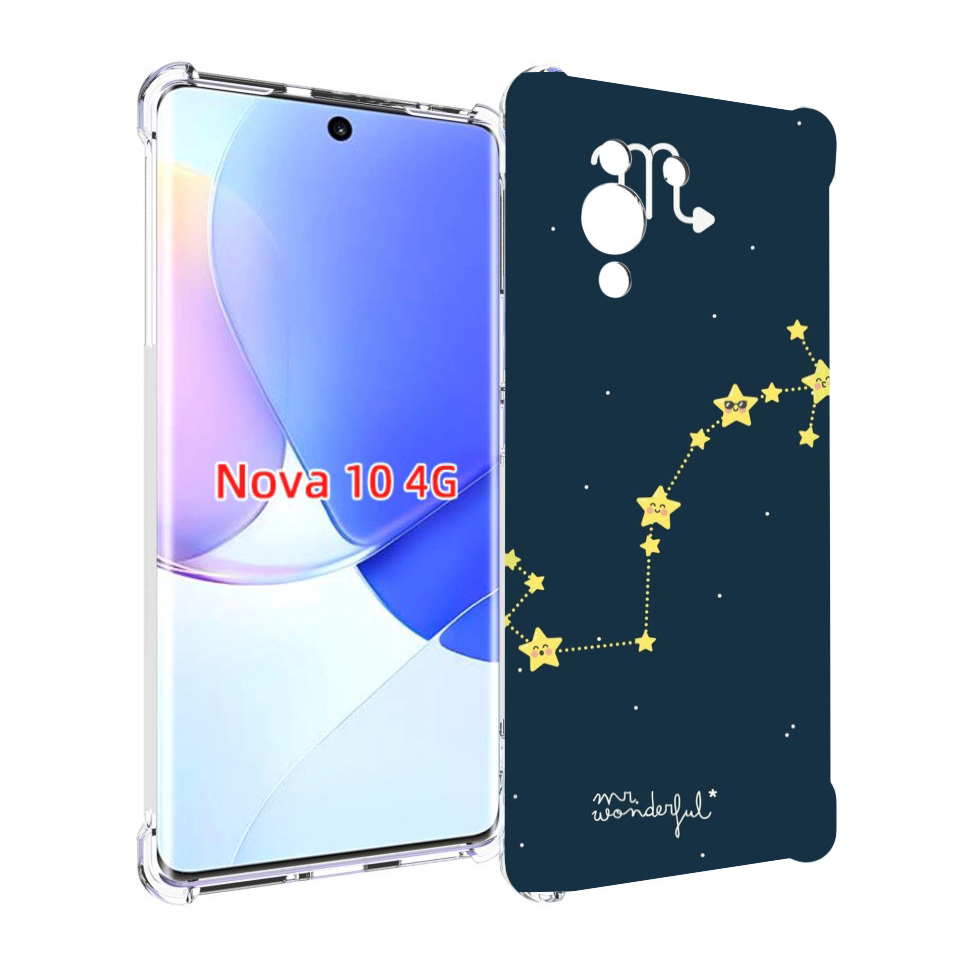 

Чехол MyPads знак зодиака скорпион 1 для Huawei Nova 10, Прозрачный, Tocco