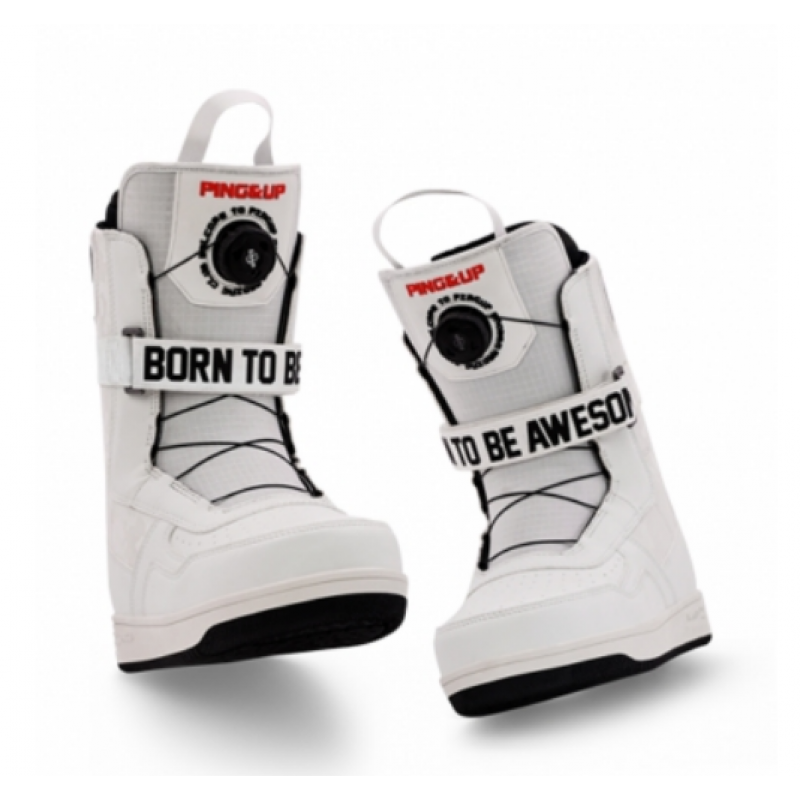 сноубордические ботинки ping&up born to be tgf 2023 white 24,5 см