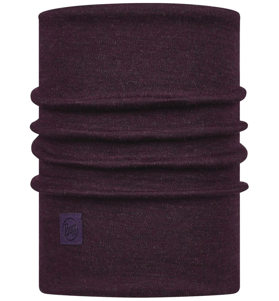 фото Теплый шерстяной шарф-труба buff wool heavyweight solid deep purple