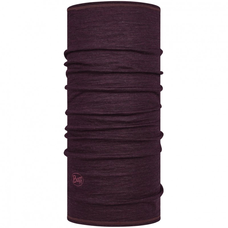 Тонкий шерстяной шарф-труба Buff Wool lightweight Solid Deep Puprle Lightweight Merino Wool
