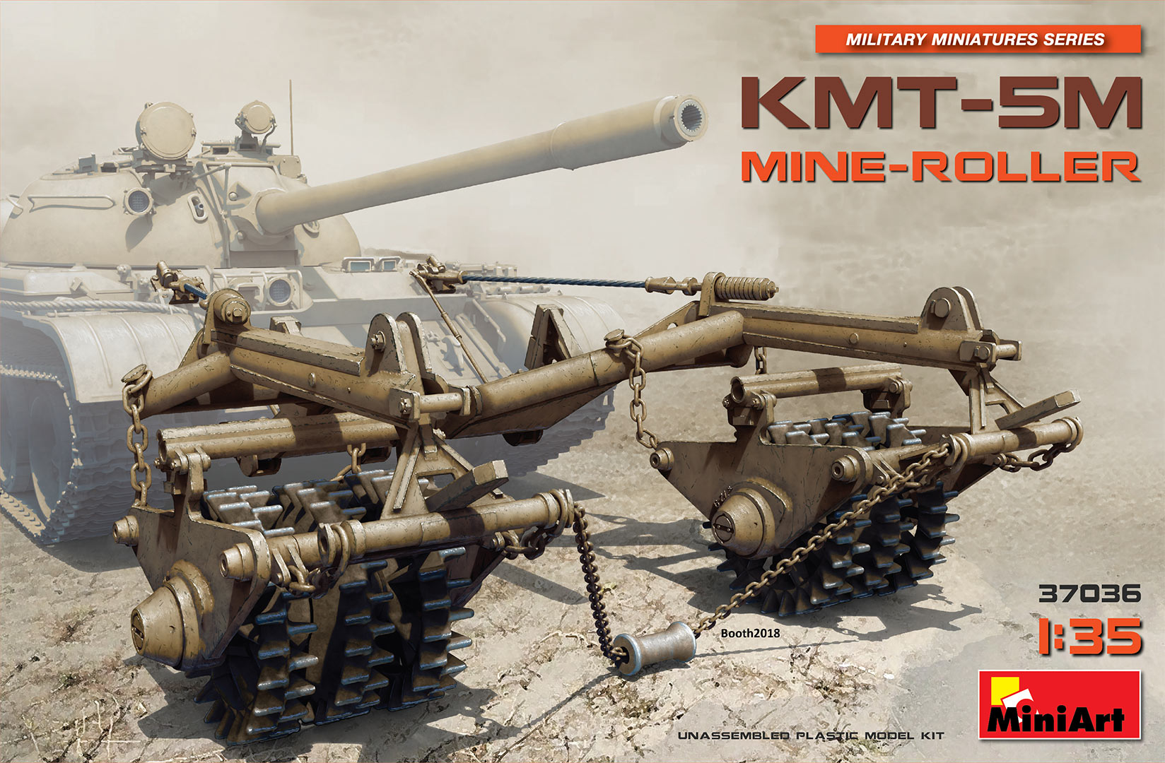 

Сборная модель MiniArt 1/35 Колейный минный трал КМТ-5М 37036