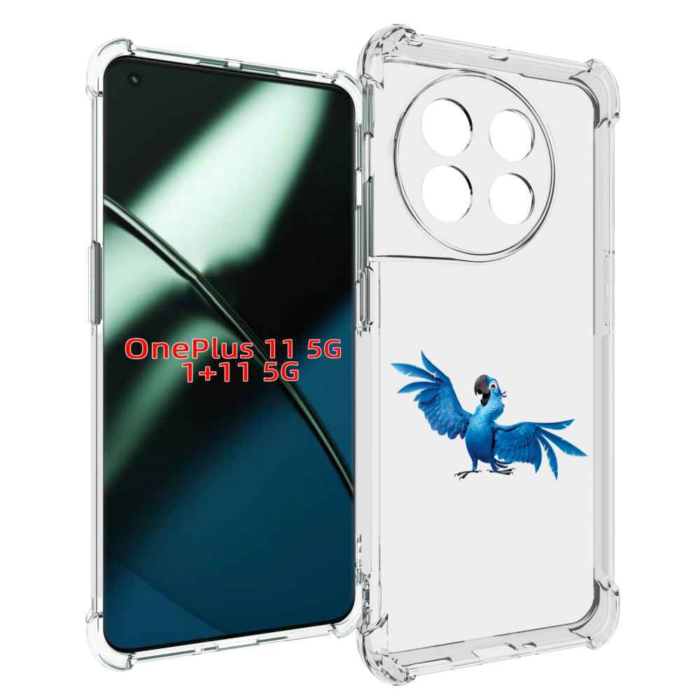 

Чехол MyPads голубой-попугайчик для OnePlus 11, Прозрачный, Tocco