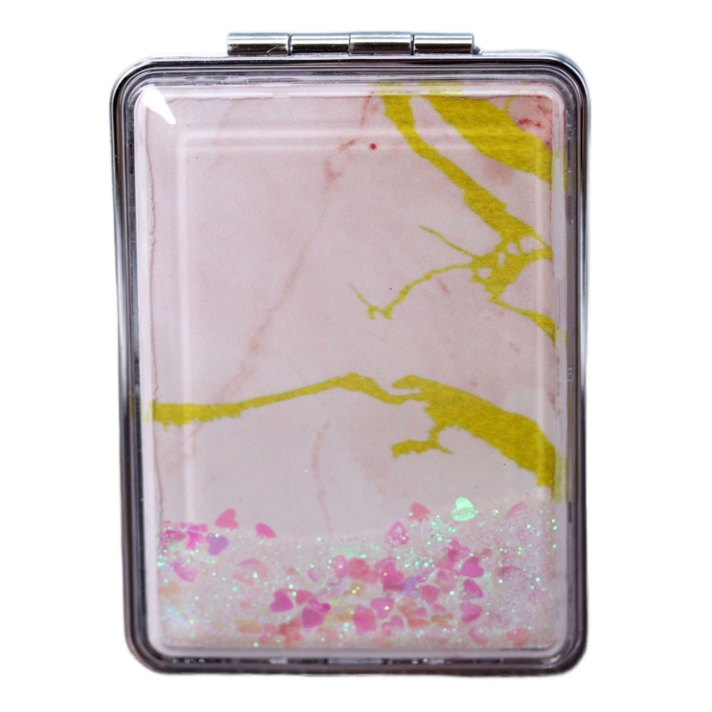 Зеркало Marble gold розовый бокс для фрез 100х70х10мм 02 прозрачно розовый