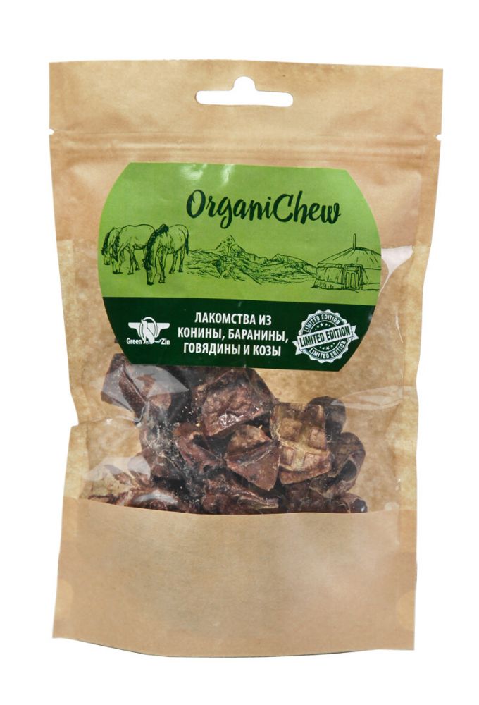 фото Лакомство для собак organic chew, легкое, кусочки, баранина, 50г