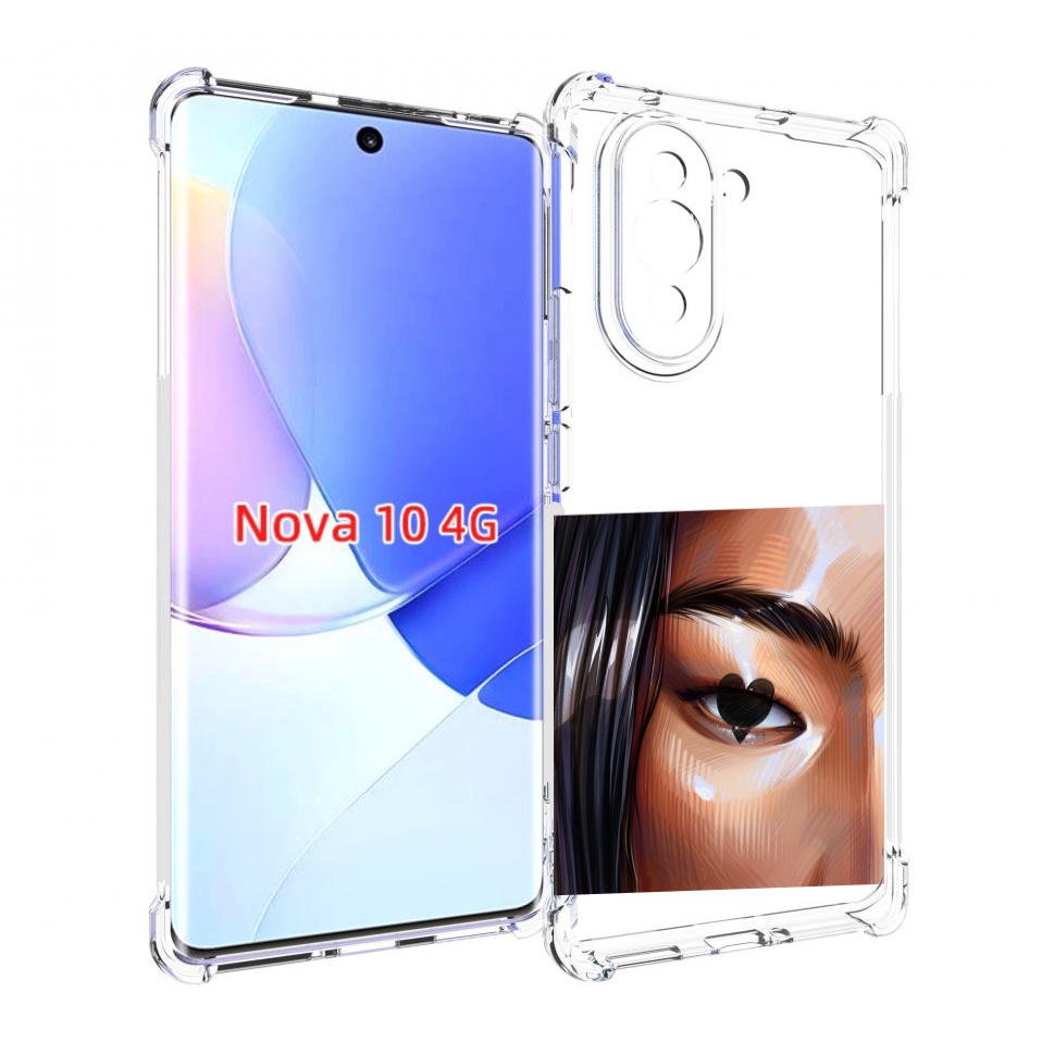 

Чехол MyPads зрачок-сердце женский для Huawei Nova 10, Прозрачный, Tocco