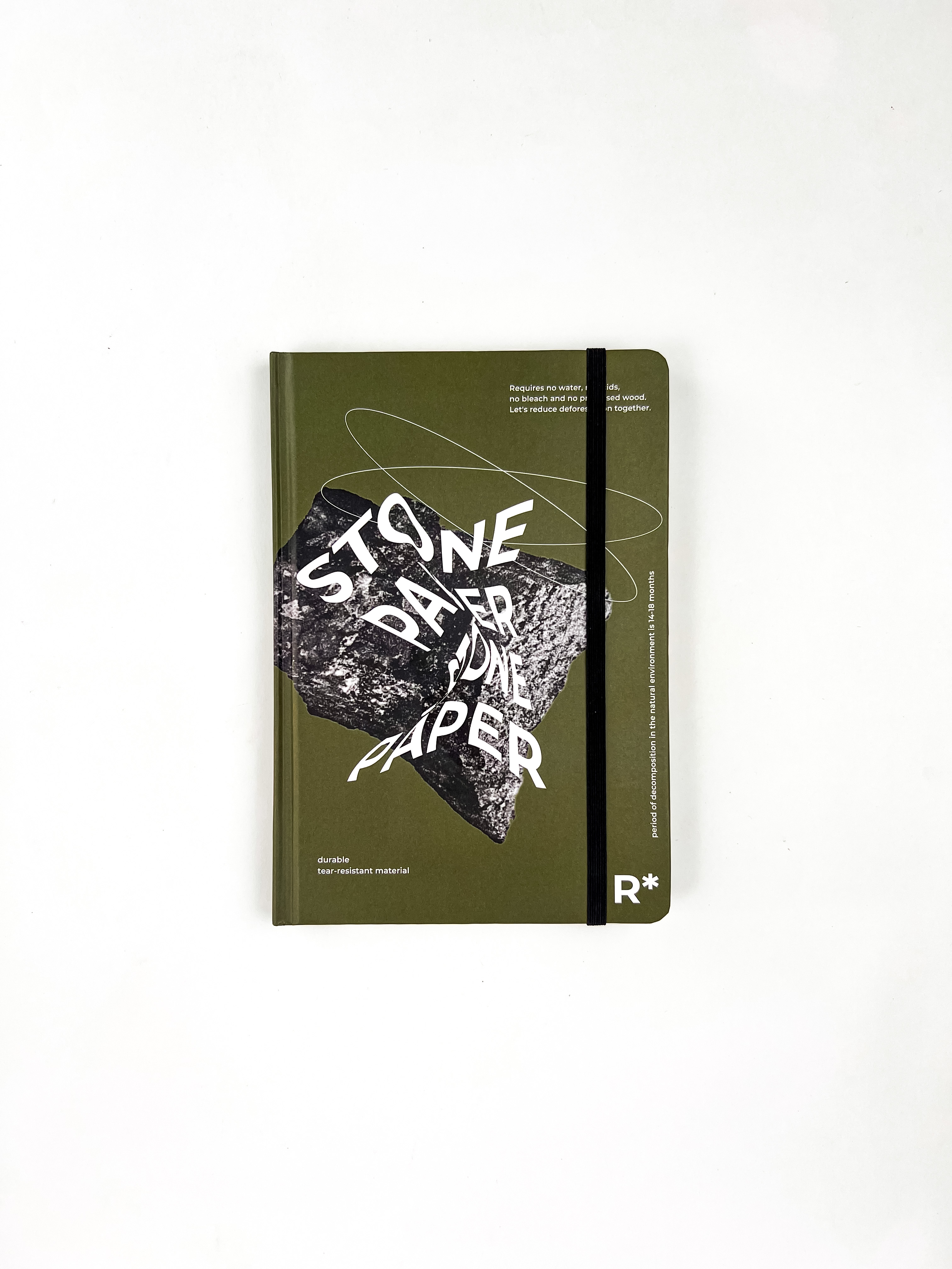 Еженедельник Remarklee StonePaper Olive А5 недатированный 64 листа
