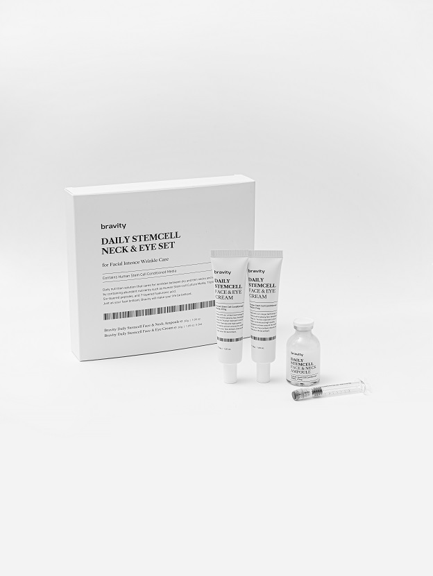 Набор для лица Matrigen Bravity Daily StemCell NeckAmpoule Face & Eye Cream Set от морщин