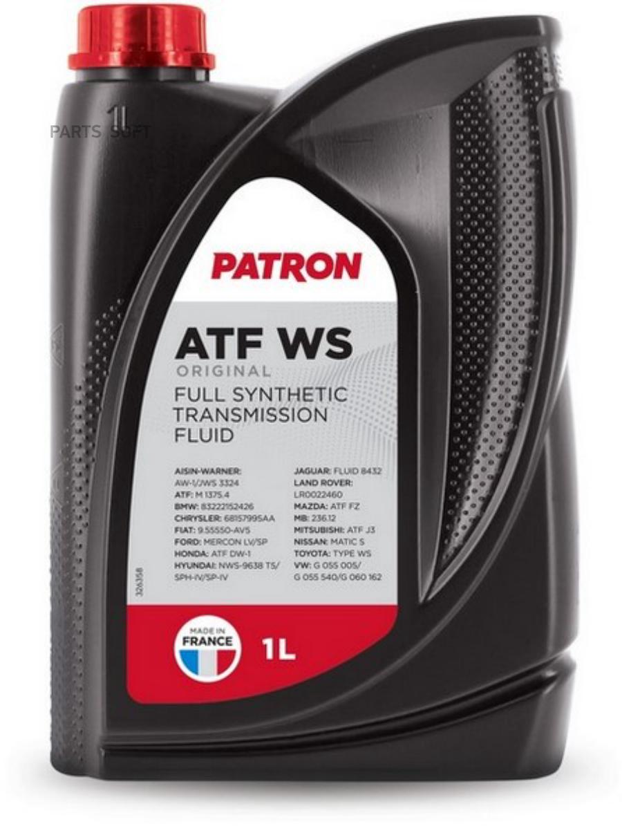 PATRON Жидкость гидравлическая 1L  PATRON ATF WS 1L ORIGINAL