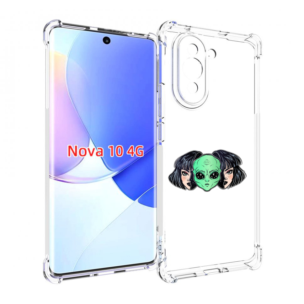 

Чехол MyPads инопланетянин в девочке женский для Huawei Nova 10, Прозрачный, Tocco