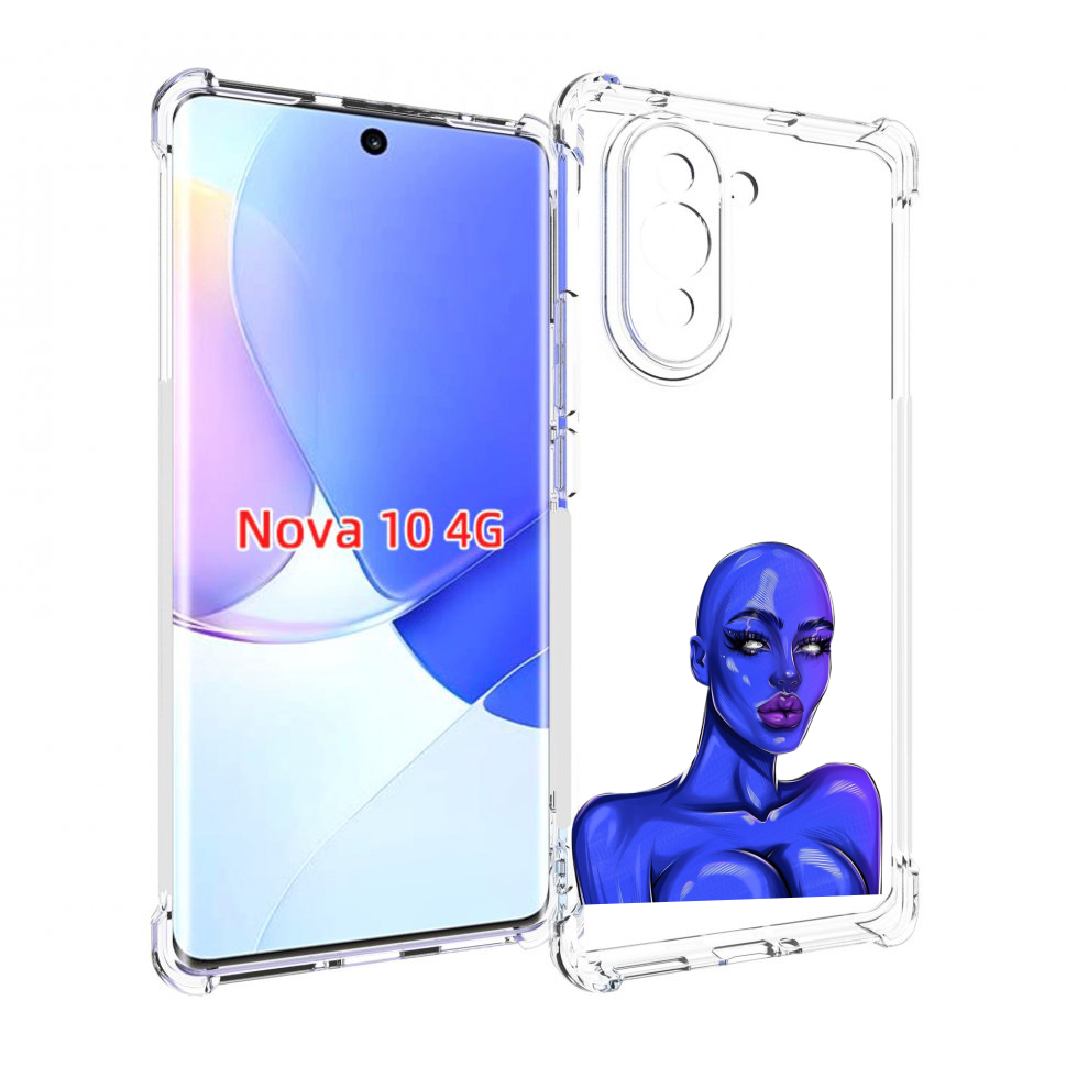 

Чехол MyPads инопланетянка для Huawei Nova 10, Прозрачный, Tocco