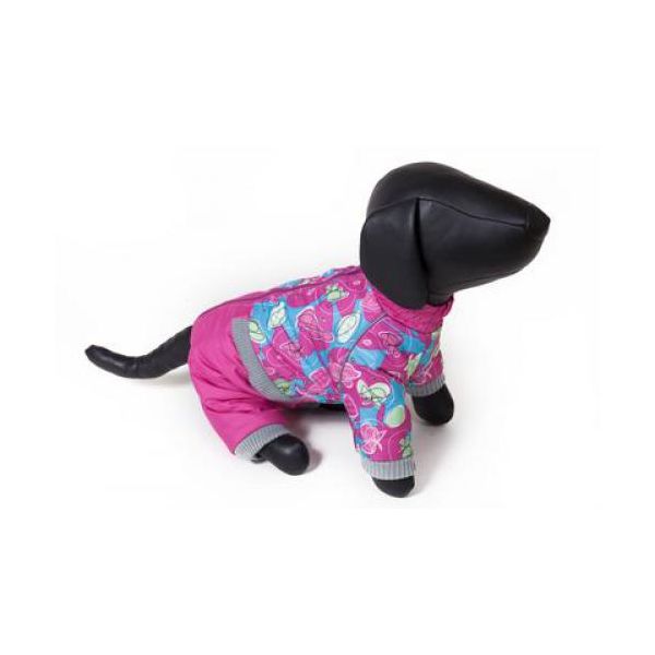 фото Комбинезон для собак зоо фортуна теплый, женский, розовый, длина спины 30 см