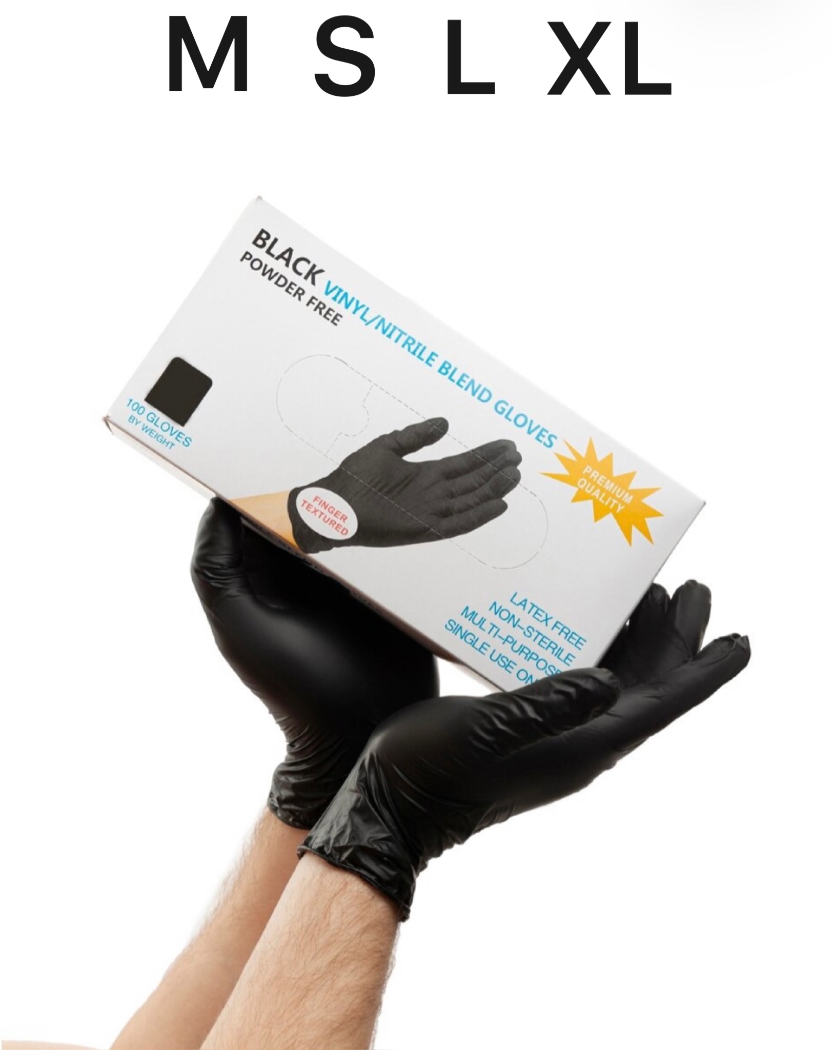 Перчатки нитриловые черные SEVHEN L 100шт 50 пар