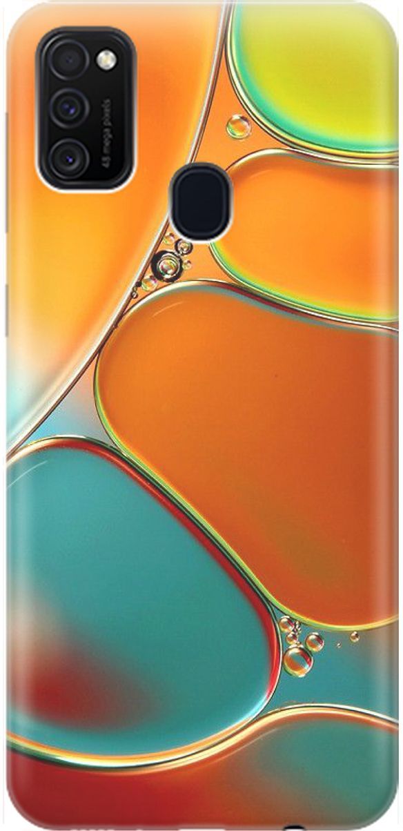 

Чехол на Samsung Galaxy M21/M30s с принтом "Разноцветные пузырьки", Голубой;оранжевый, 1555