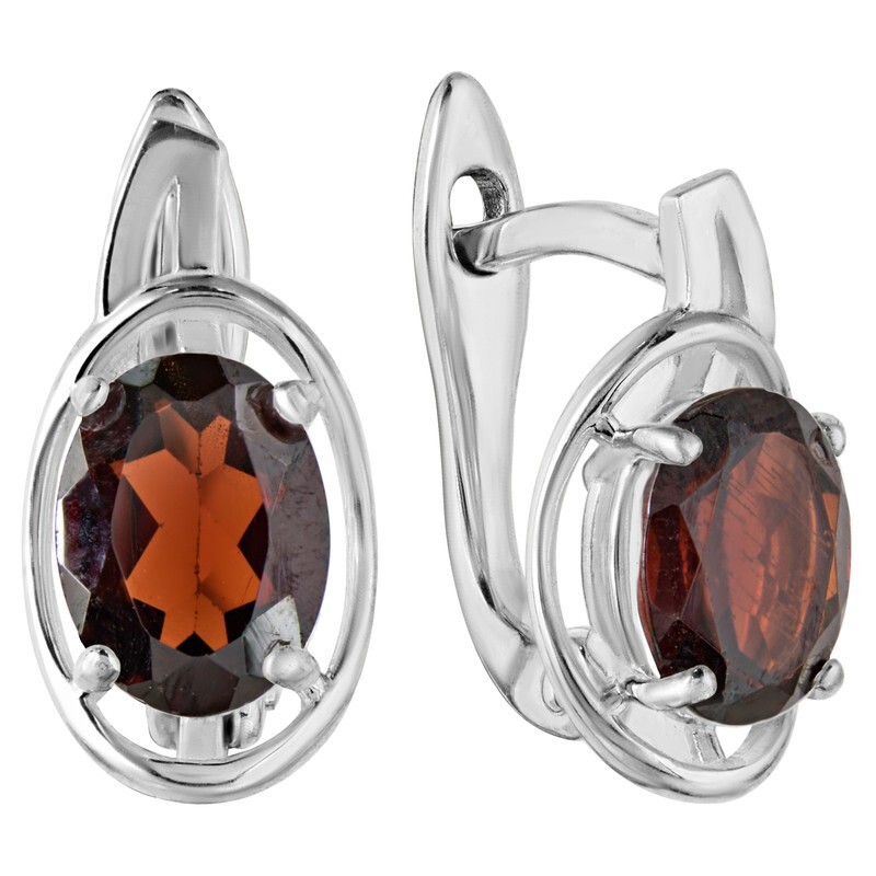 

Серьги из серебра с гранатом LAZURIT-ONLINE 8149AG, 8149AG