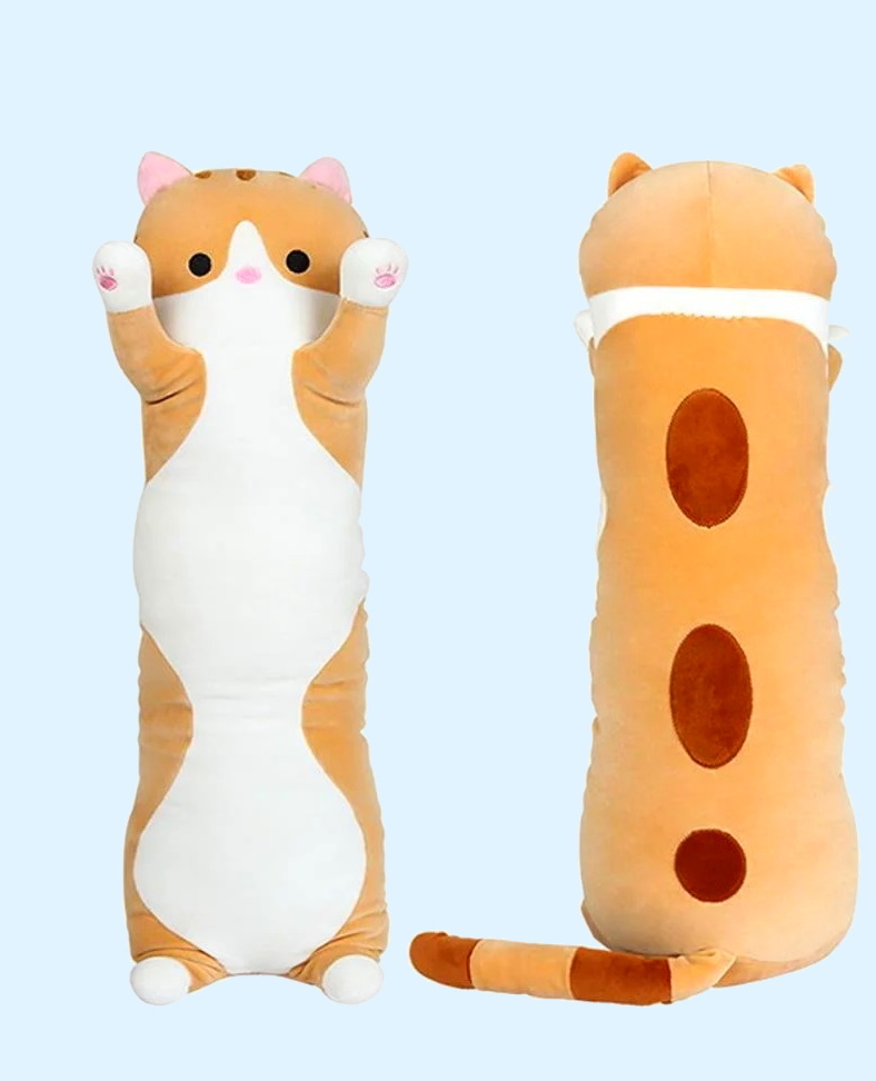 

Мягкая игрушка U & V Кот Батон 50 см оранжевый