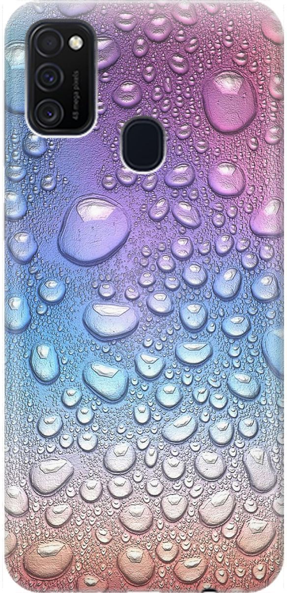 

Силиконовый чехол на Samsung Galaxy M21/M30s с принтом "Множество капель", Синий;фиолетовый, 1555