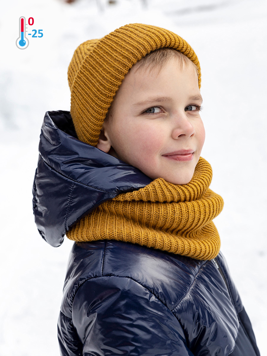 

Комплект шапка и снуд NIKASTYLE 12з14721 горчичный р.54, 12з14721