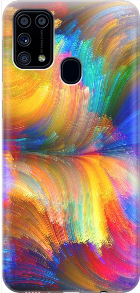 

Силиконовый чехол на Samsung Galaxy M31 с принтом "Акварельное небо", Желтый;фиолетовый, 1992