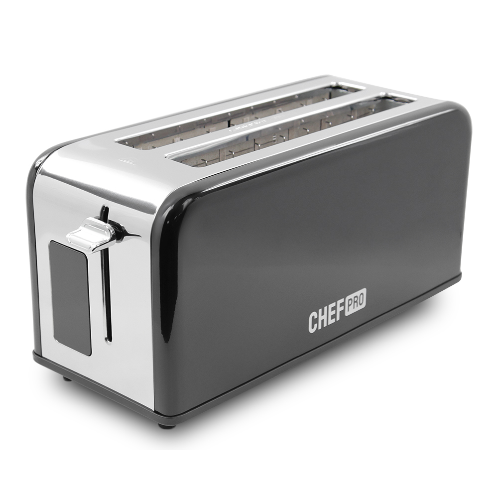 

Тостер CHEF PRO CF-TS1500A серебристый, черный, CF-TS1500A