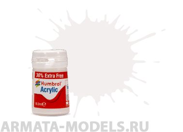 фото Ab0022ep краска акриловая 22 white gloss - 14ml acrylic paint - plus 30 humbrol