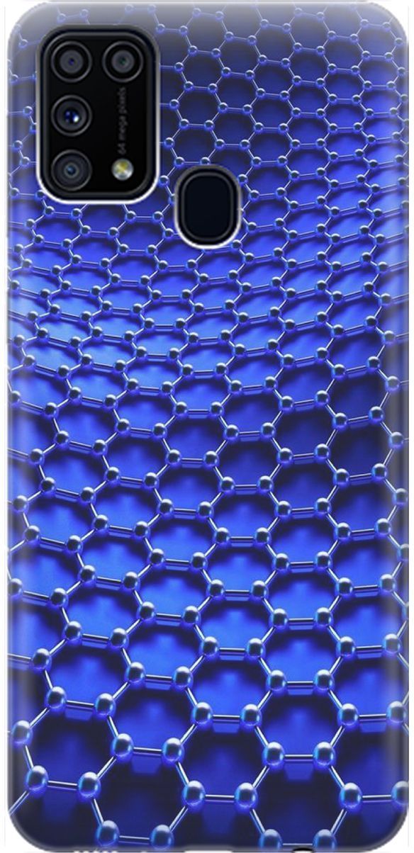 

Силиконовый чехол на Samsung Galaxy M31 с принтом "Молекулярная цепь", 1556