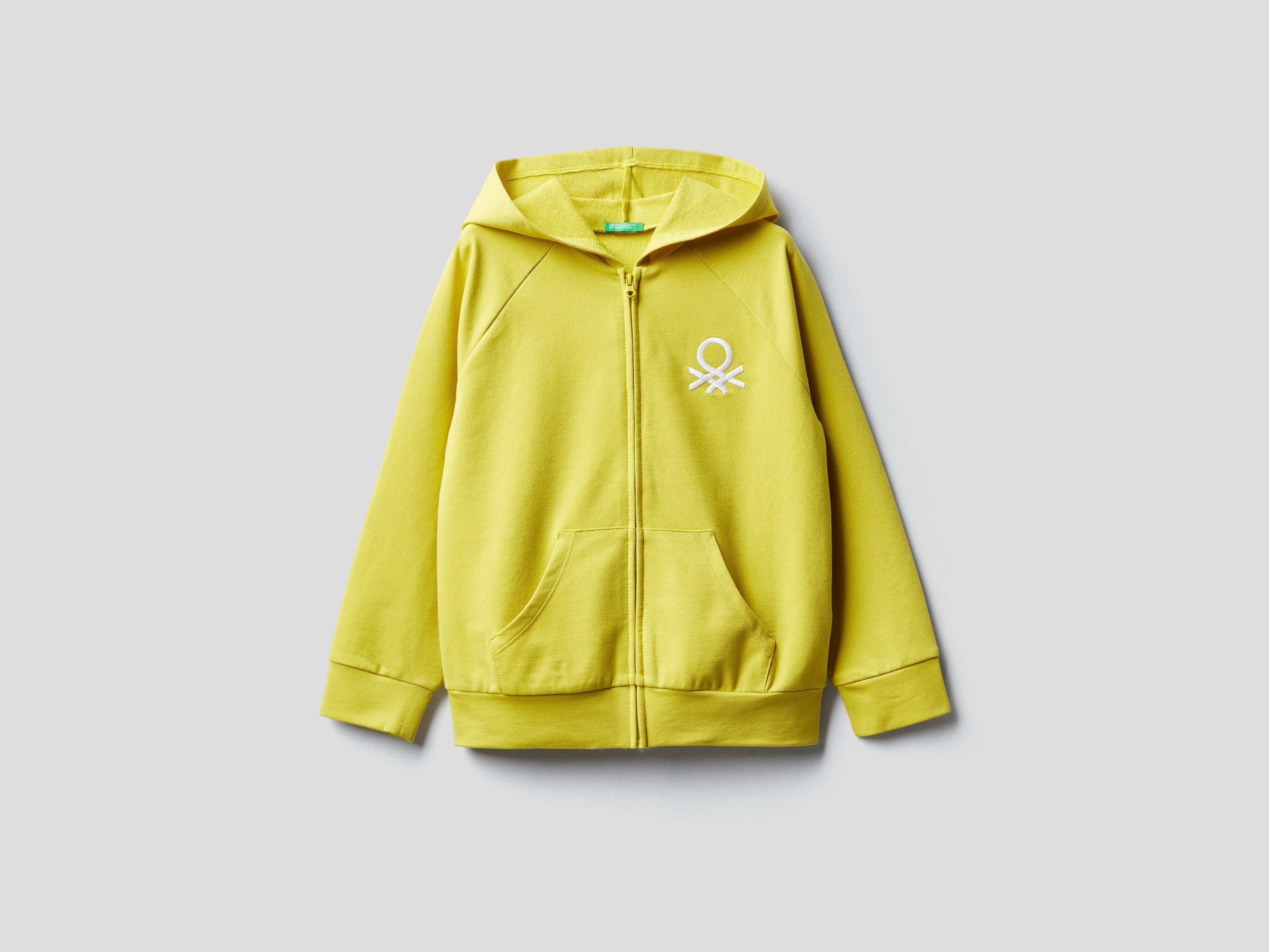 фото Толстовка для девочек benetton цв. желтый р.158 united colors of benetton