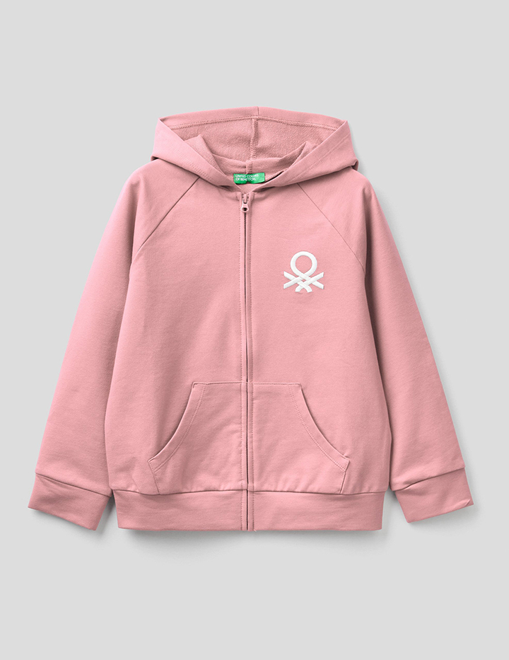 

Толстовка для девочек Benetton цв. розовый р.128, 21A_3T32C5825