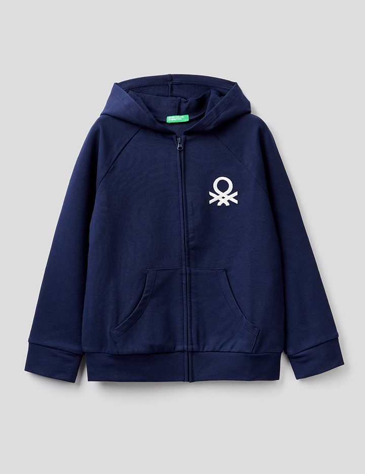 

Толстовка для девочек Benetton цв. синий р.128, 21A_3T32C5825