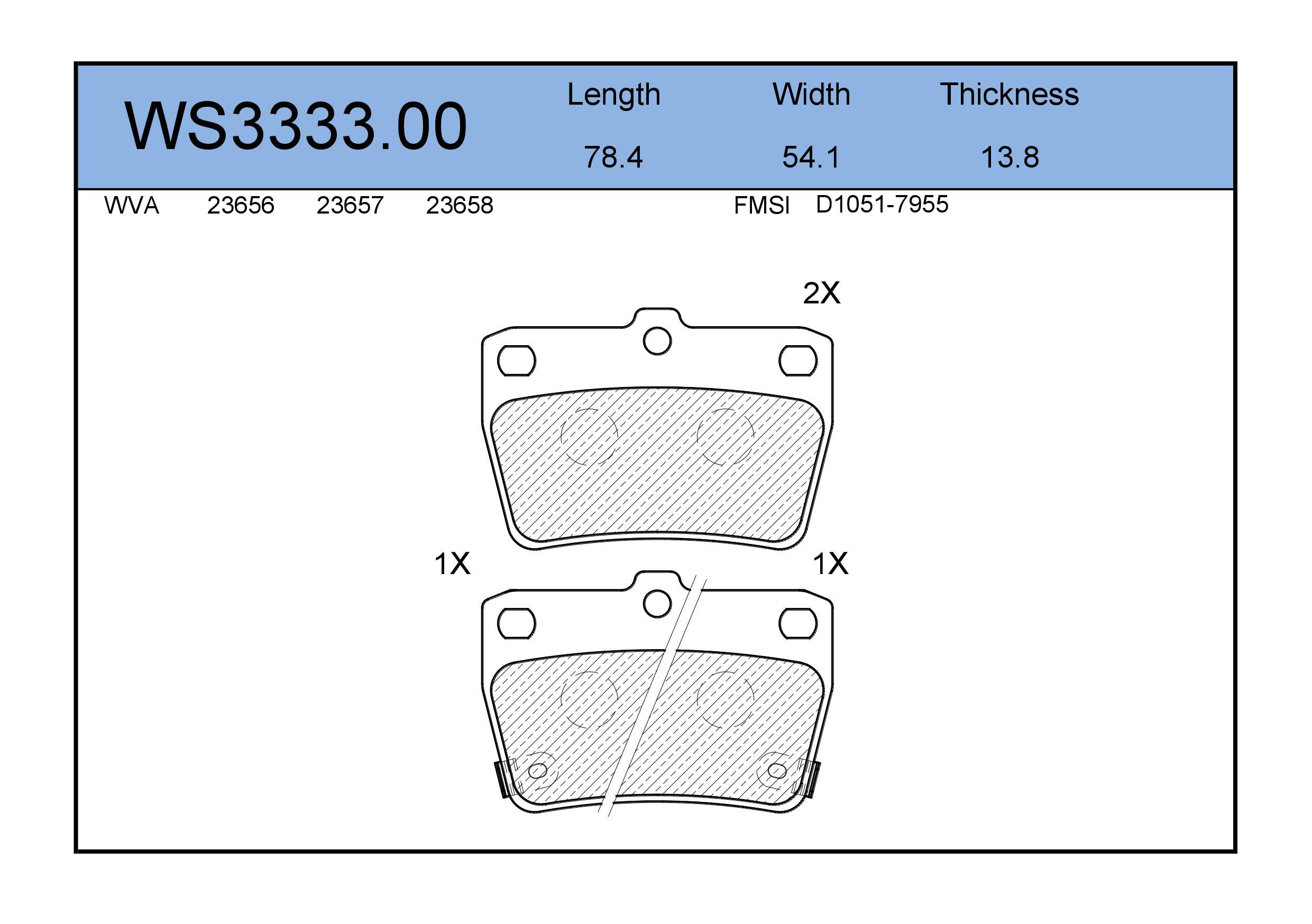 

Тормозные колодки JEENICE задние дисковые ws333300