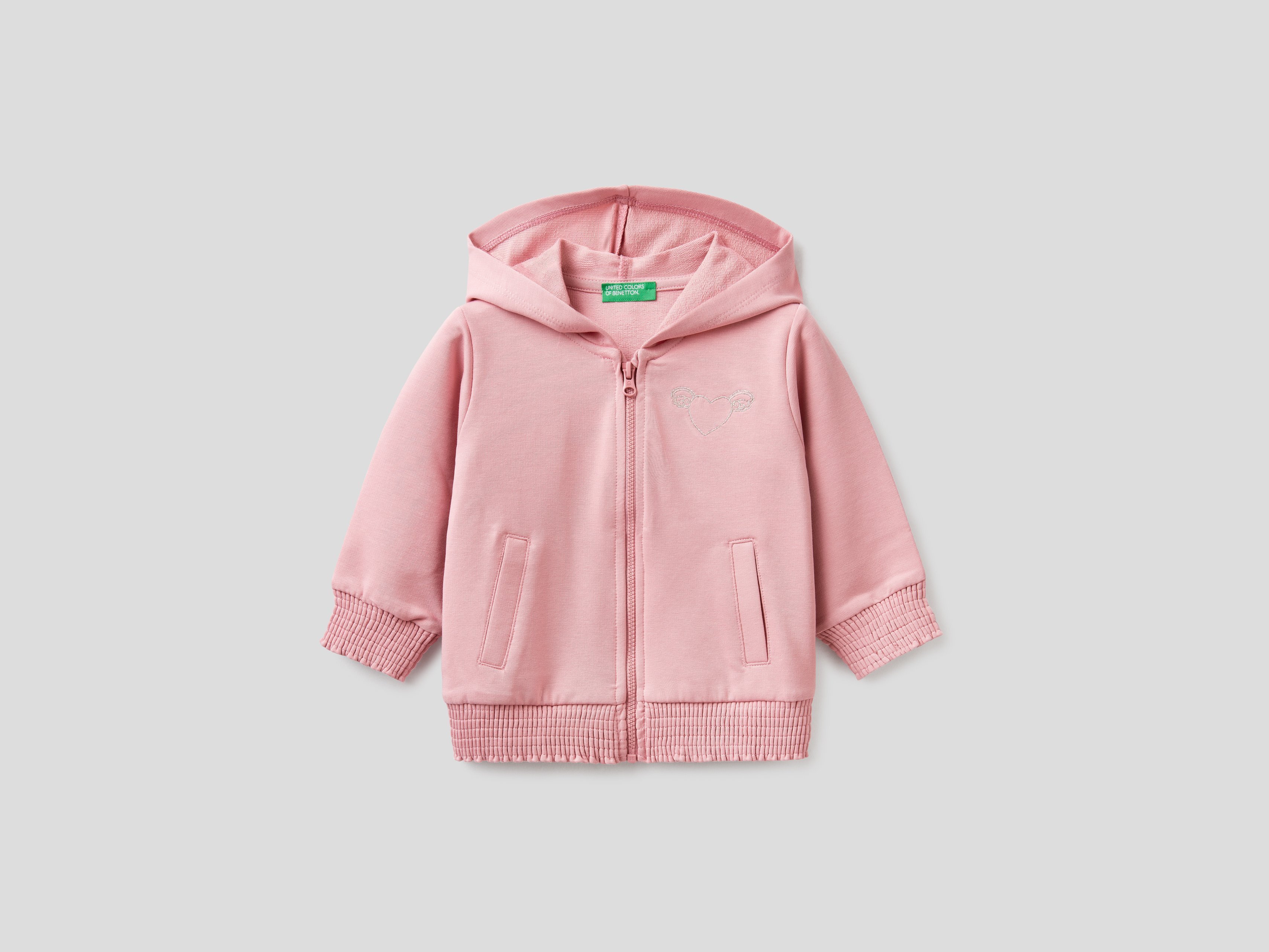 фото Толстовка для девочек benetton цв. розовый р.80 united colors of benetton