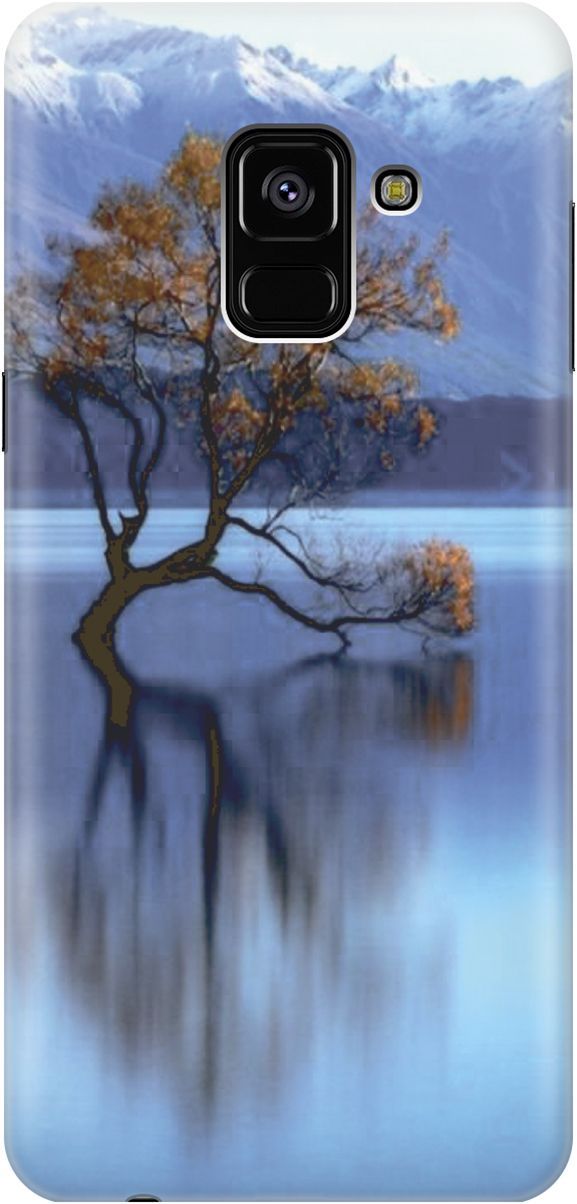 

Чехол на Samsung Galaxy A8+ (2018) с принтом "Дерево посреди озера", Бирюзовый;голубой, 2308