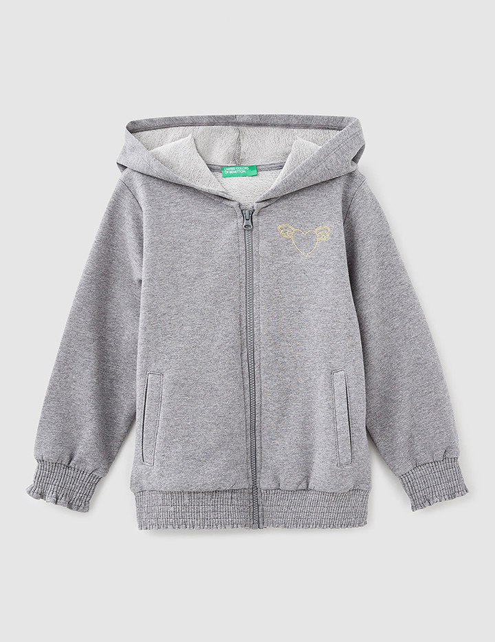 

Толстовка для девочек Benetton цв. серый р.86, 21A_3T32C5985