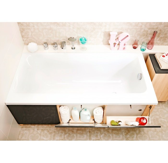 

Акриловая ванна Cersanit Smart 170х80 L на ножках, Белый