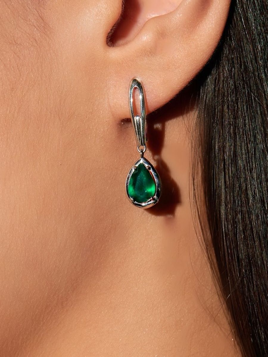 

Серьги подвески из серебра SKAZKA Natali Romanovoi 39363, агат, 39363