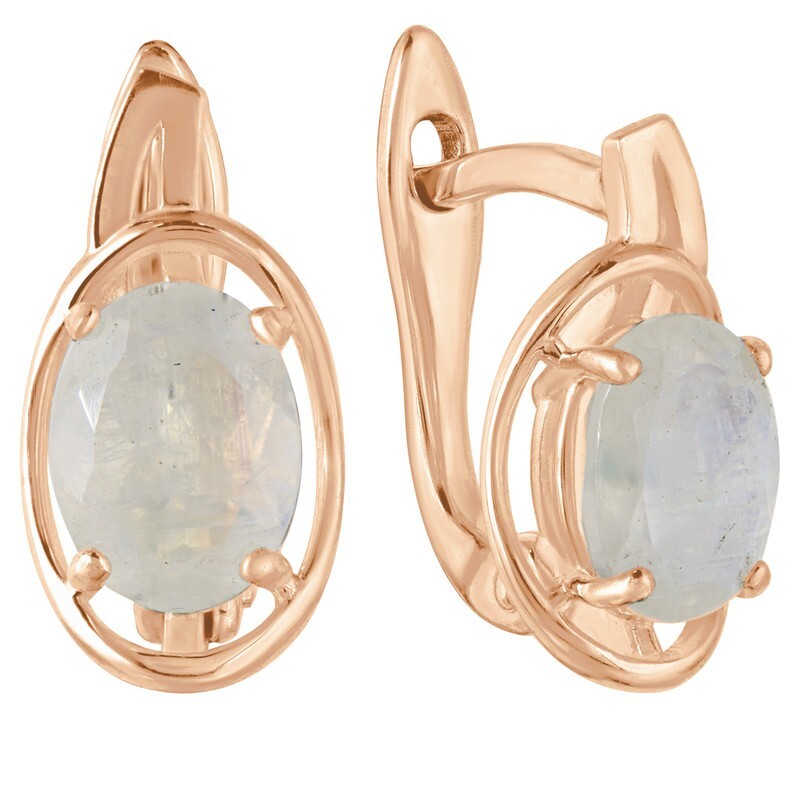

Серьги из серебра с лунным камнем LAZURIT-ONLINE 8150RG, 8150RG