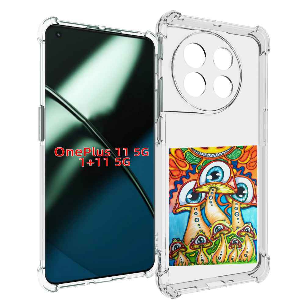

Чехол MyPads грибы с глазами для OnePlus 11, Прозрачный, Tocco