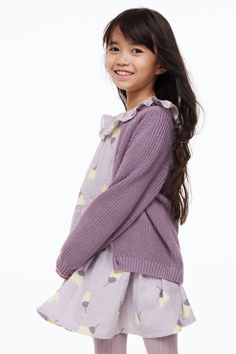 

Кардиган детский H&M 1092298, цвет фиолетовый, размер 110 (доставка из-за рубежа), 1092298