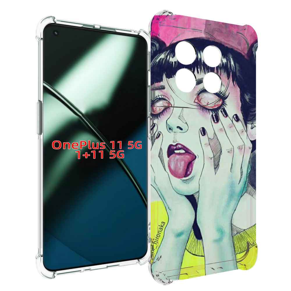 

Чехол MyPads девушка без зрачков для OnePlus 11, Прозрачный, Tocco