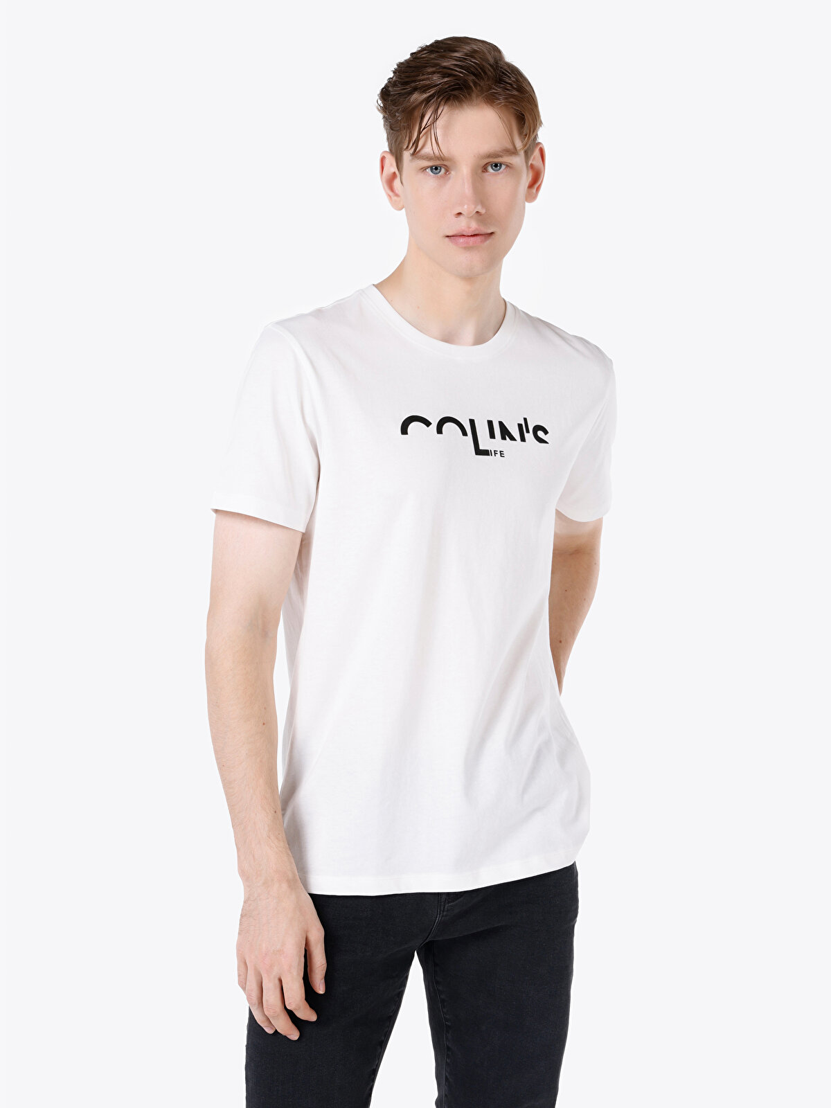 

Футболка мужская Colin's CL1068516 белая M, Белый, CL1068516