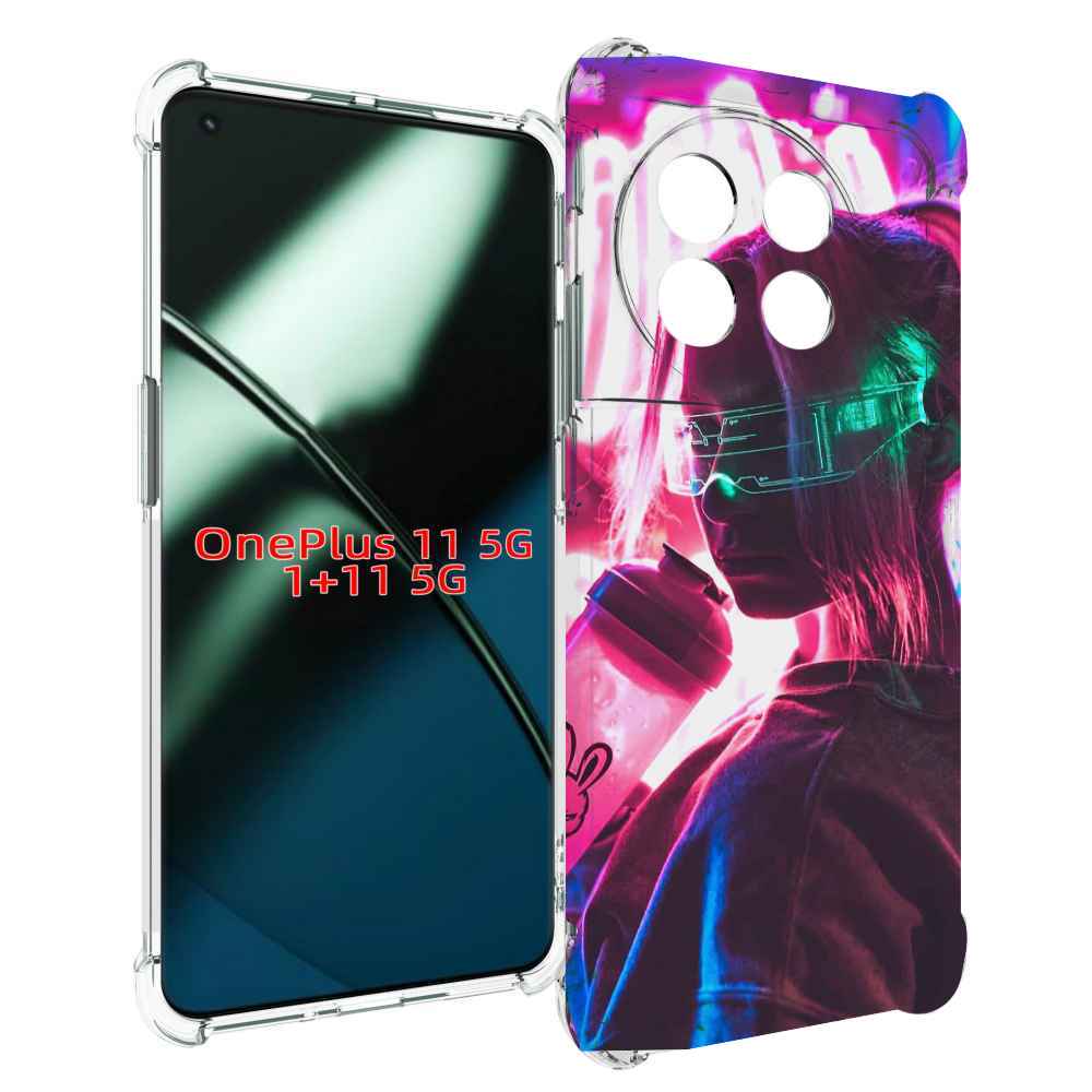 

Чехол MyPads девушка неоновый фон женский для OnePlus 11, Прозрачный, Tocco