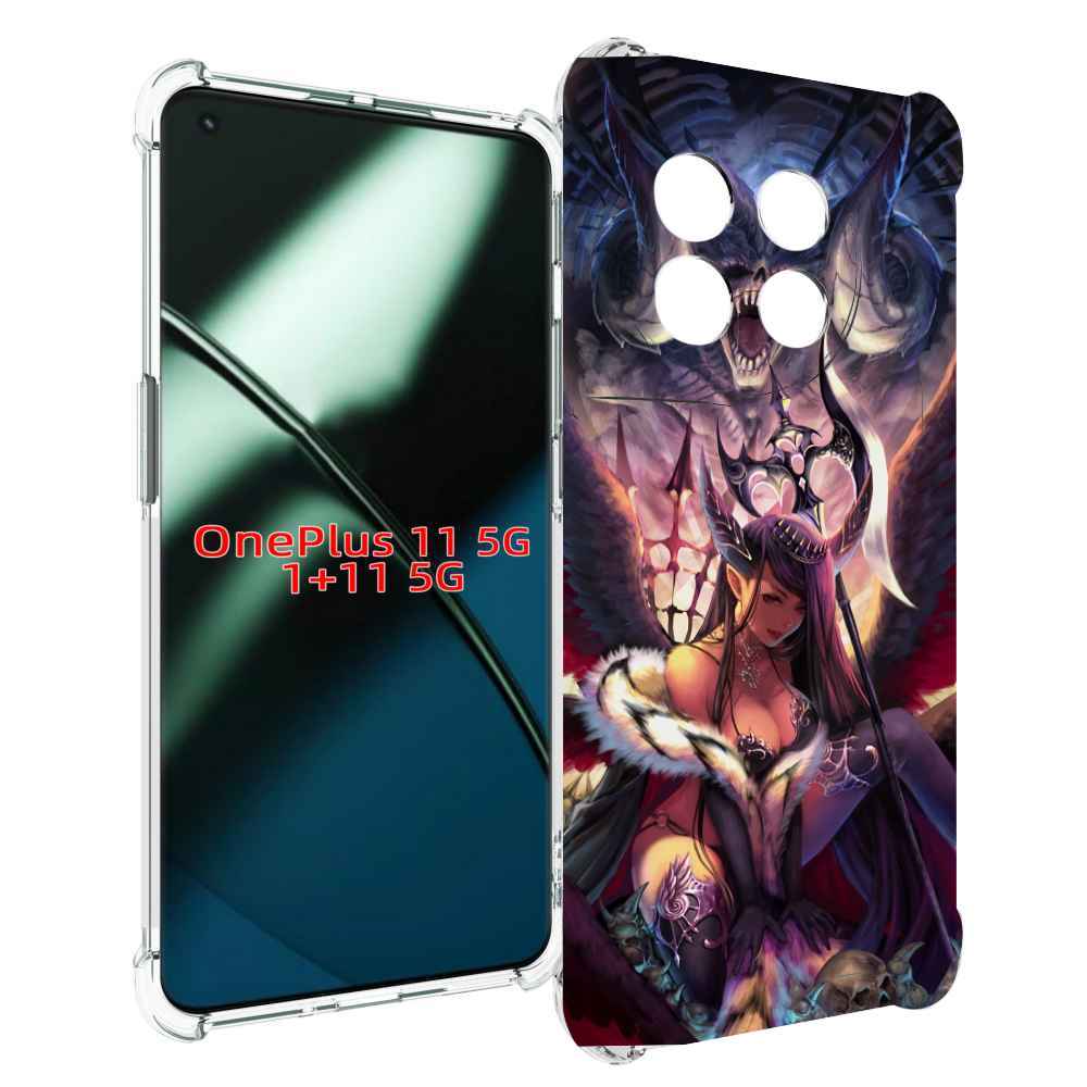 

Чехол MyPads девушка с демоном на фоне женский для OnePlus 11, Прозрачный, Tocco