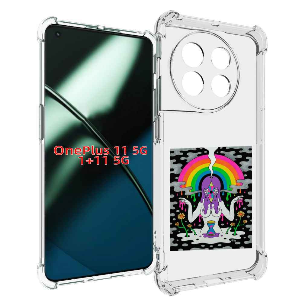 

Чехол MyPads девушка с радугой абстракция женский для OnePlus 11, Прозрачный, Tocco